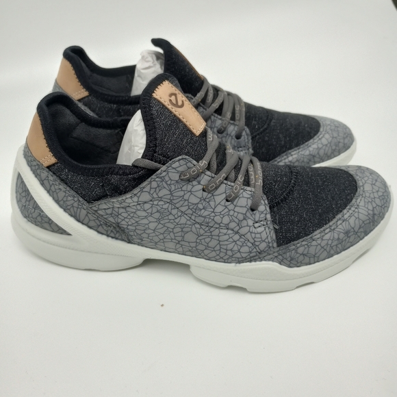 Ecco Biom Street Lace Sneakers in Titanium Black - Picture 2 of 6